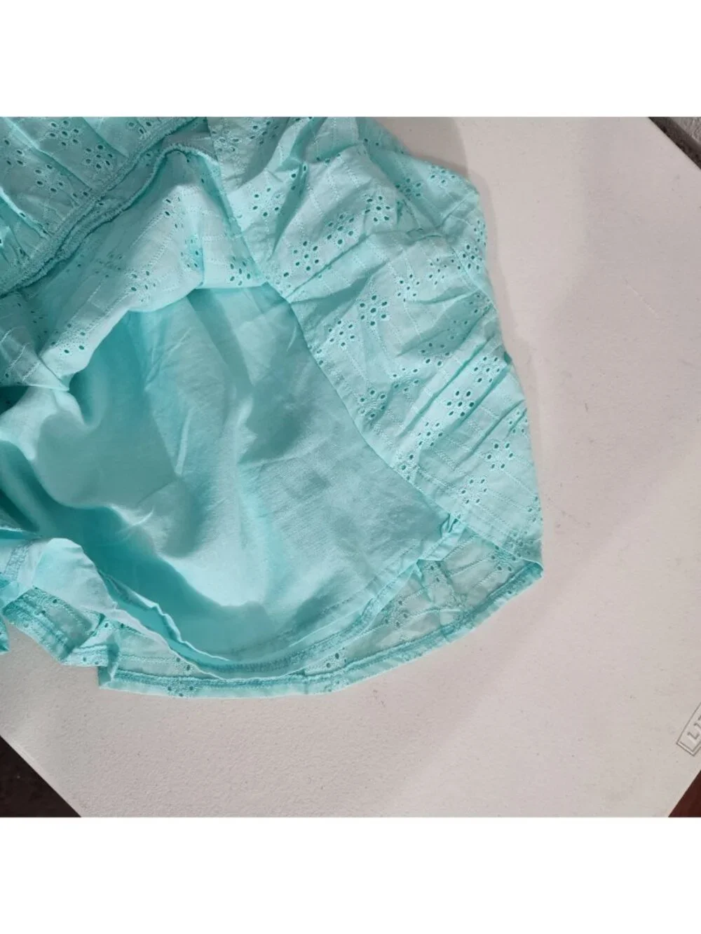 BCBG Girls Turquoise Ice Eyelet And Lace Dress New Size 14 New